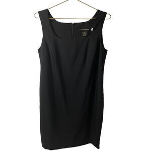 Nordstroms Classiques Entier Black Wool Sheath Dress Size 12